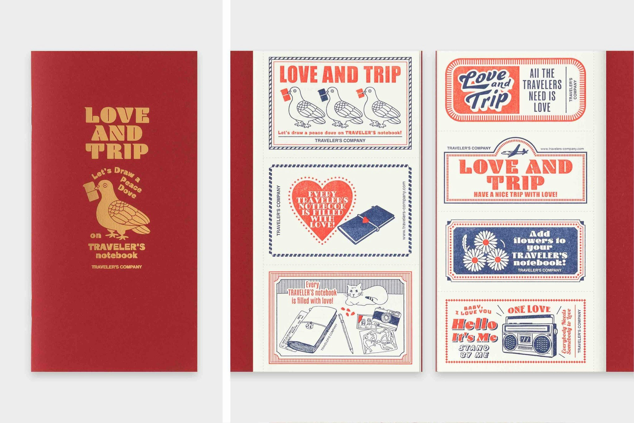 LOVE & TRIP Blank Notebook Refill - Regular Size // Traveler's Notebook