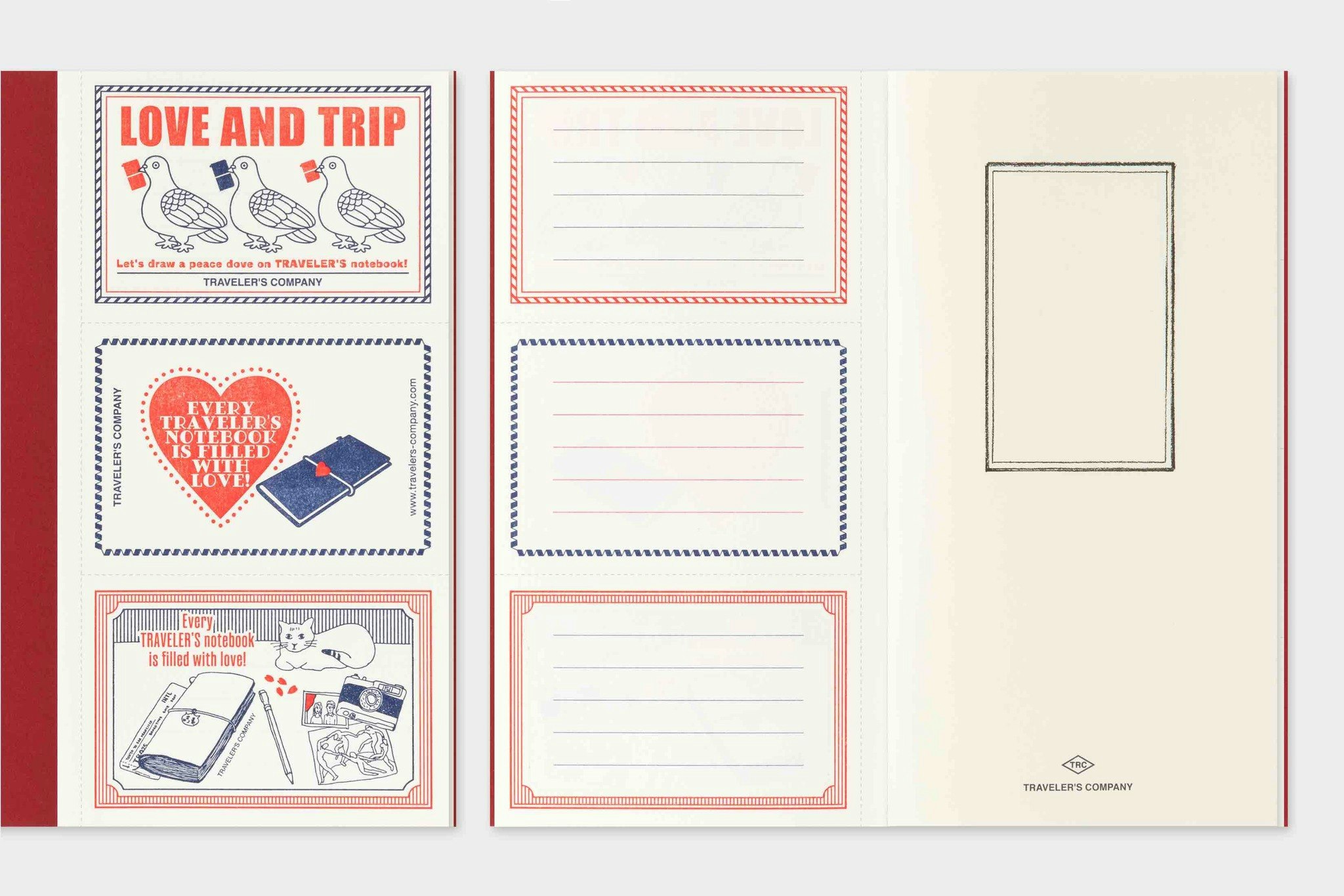 LOVE & TRIP Blank Notebook Refill - Regular Size // Traveler's Notebook
