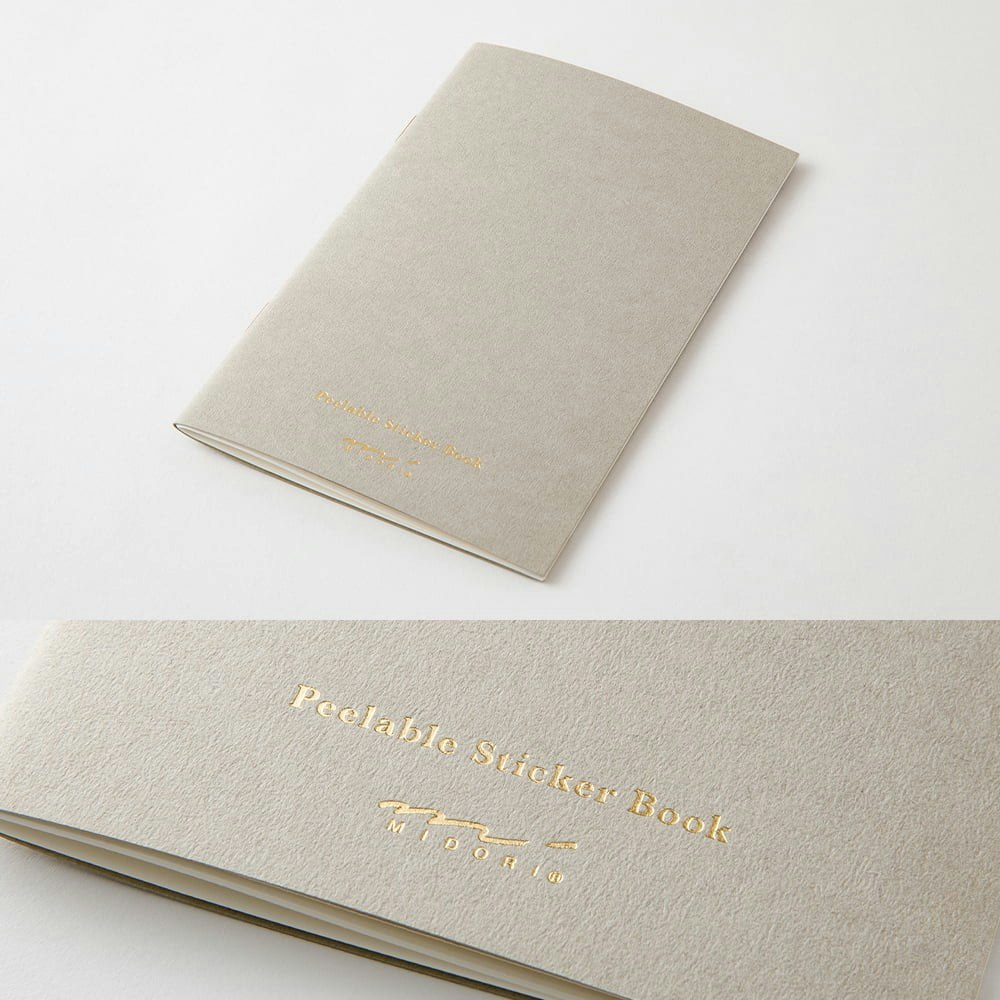 Midori Sticker Book with Pocket Gray
