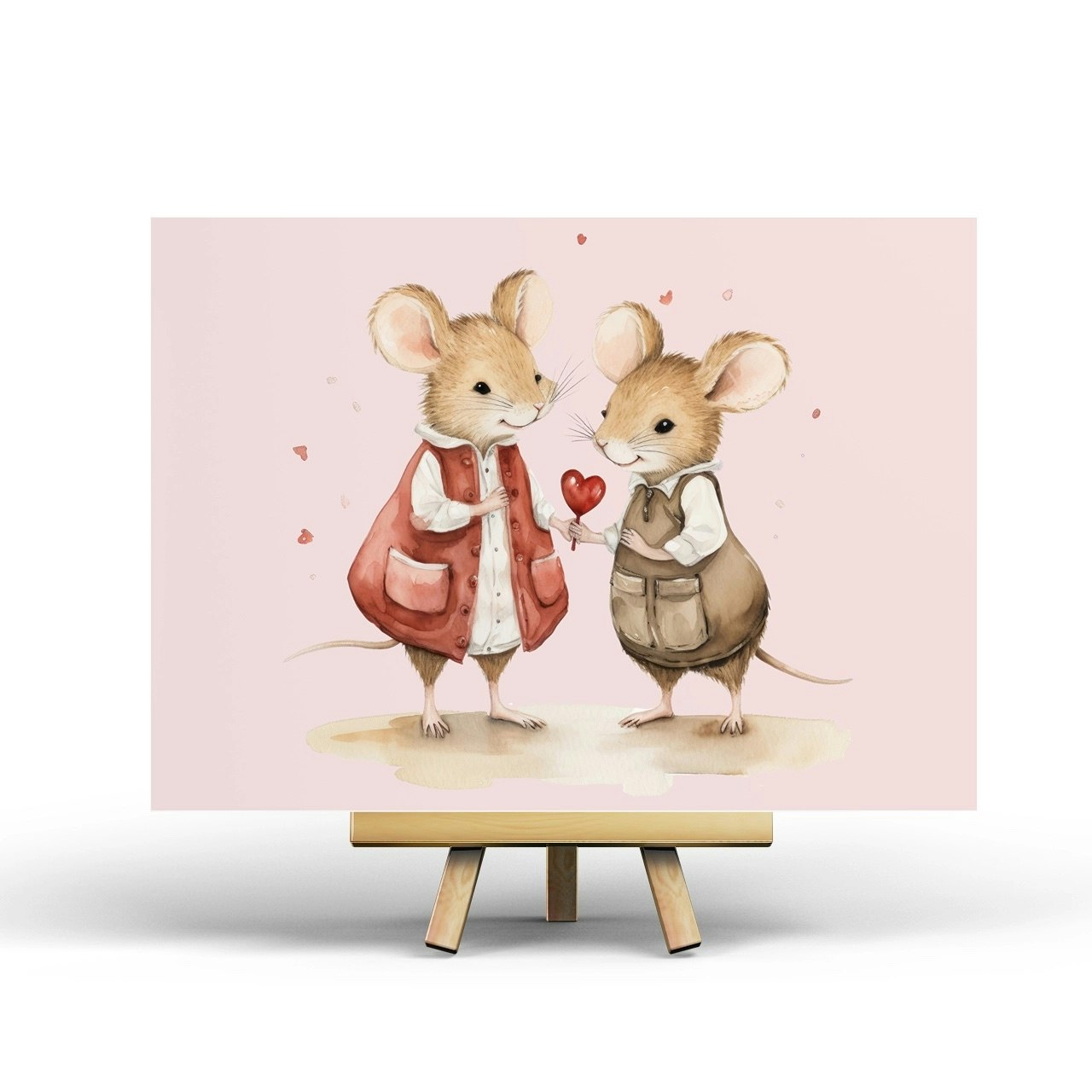 Vykort Penpaling Paula - Valentine's Mice