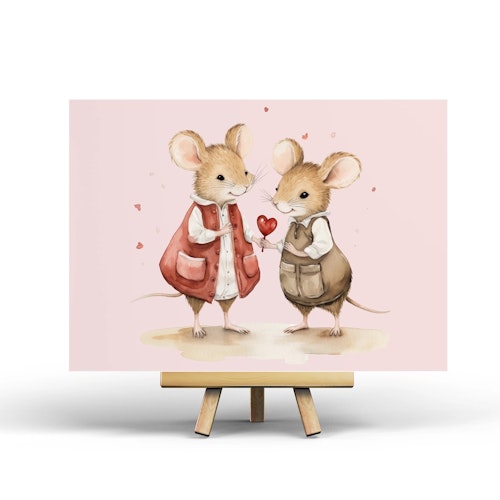 Card Penpaling Paula - Valentine's Mice