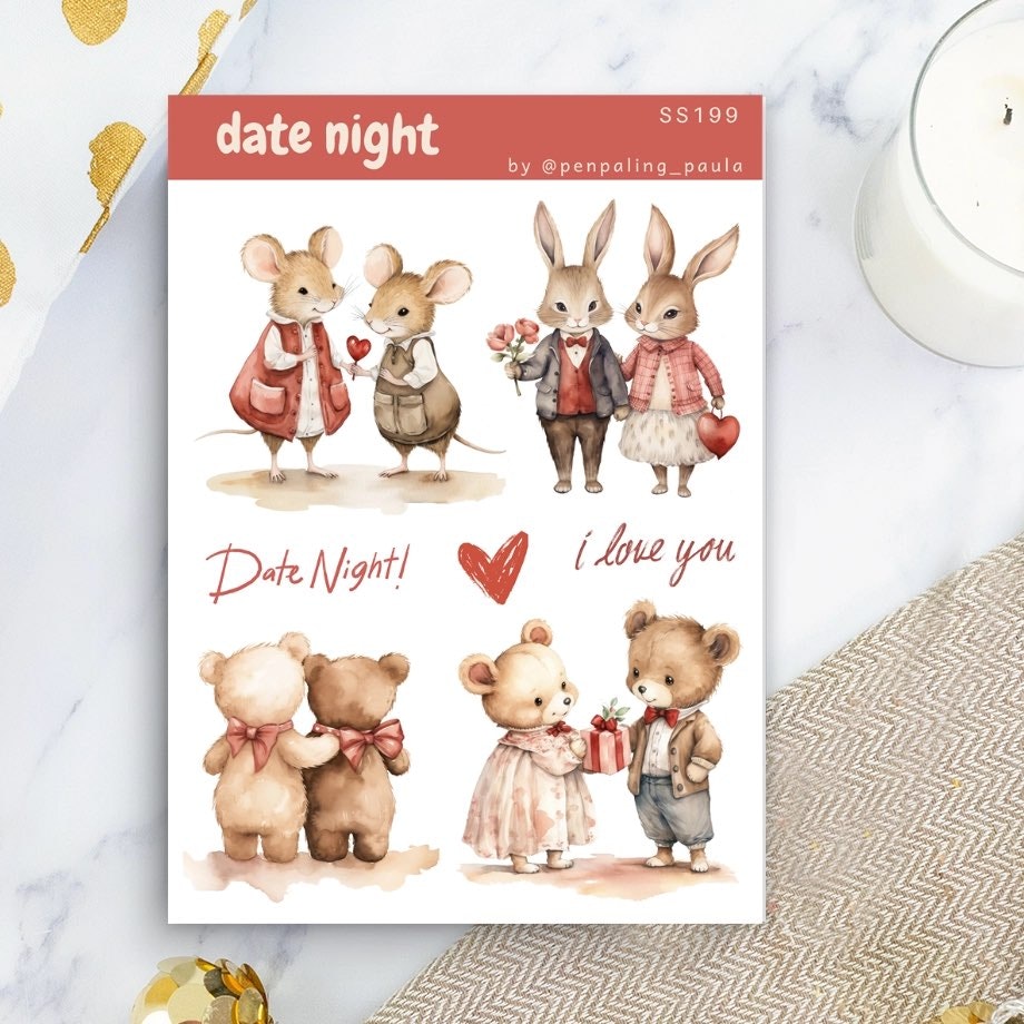 Stickers Penpaling Paula - Date Night
