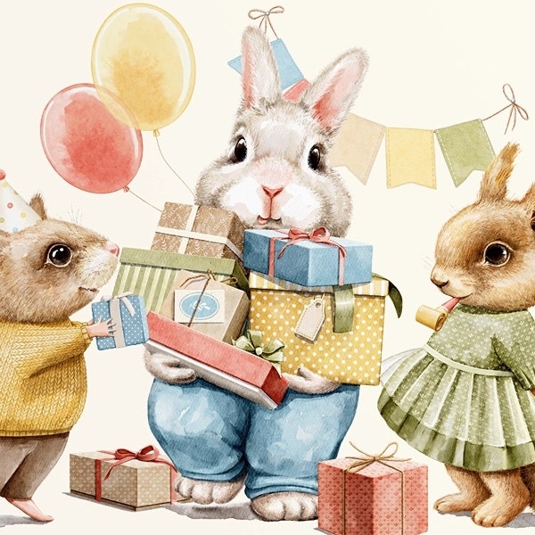 Vykort Penpaling Paula - Animal Party