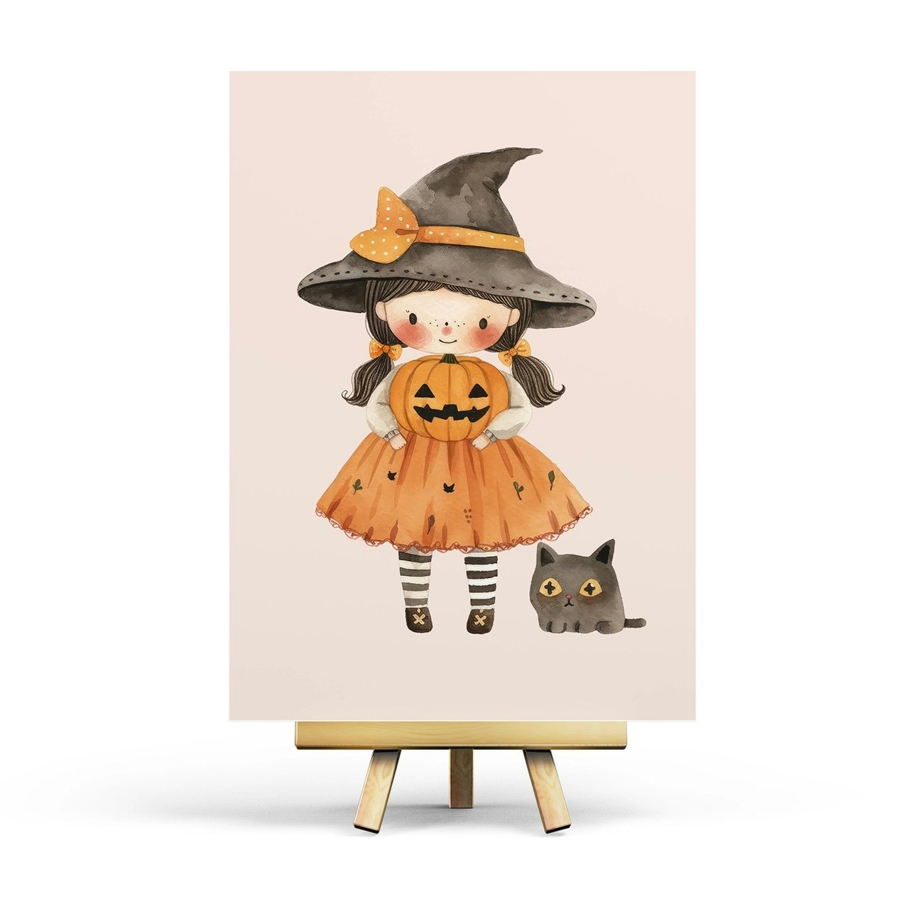 Vykort Penpaling Paula - Witch and Cat