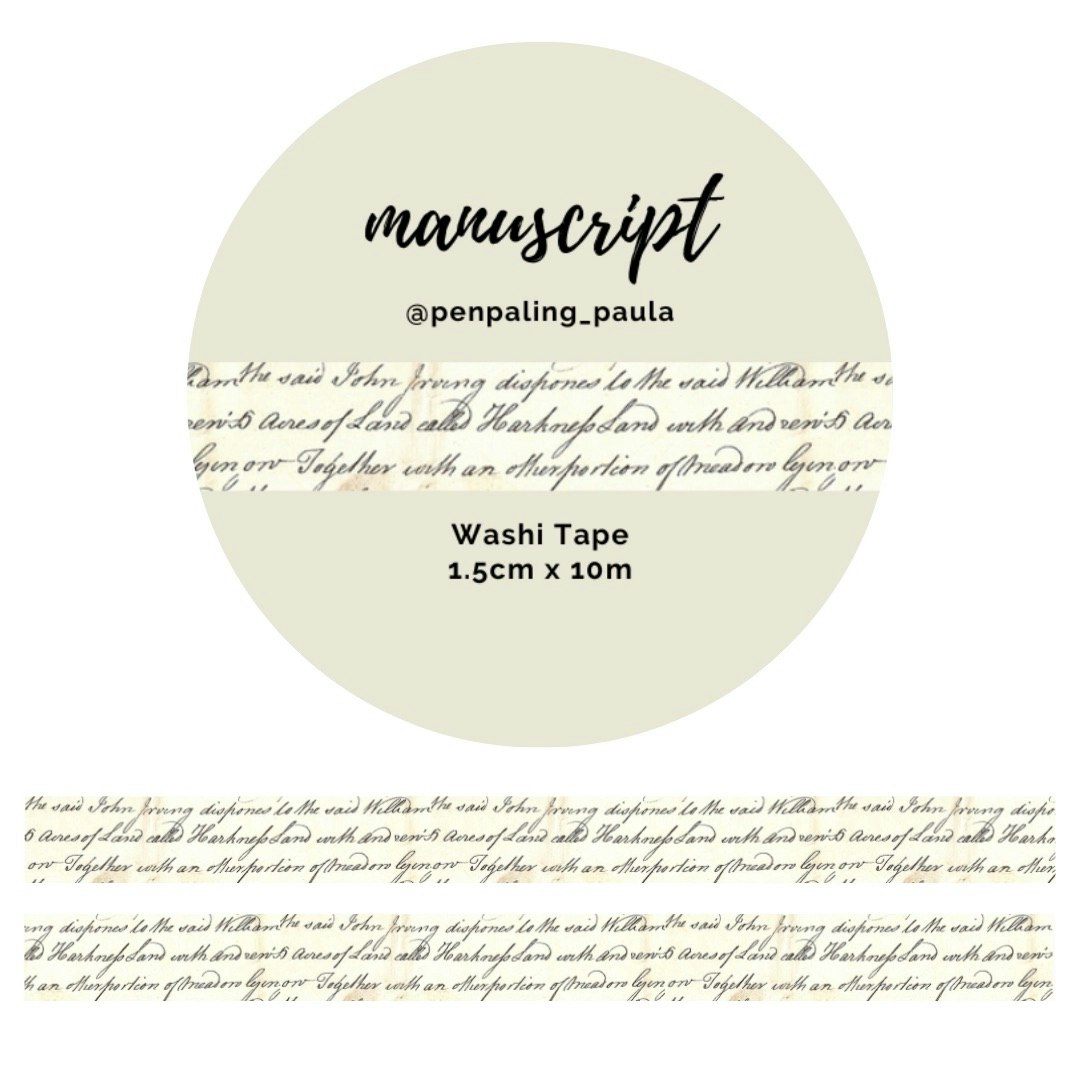 Washi Tape Penpaling Paula - Manuscript 15 mm
