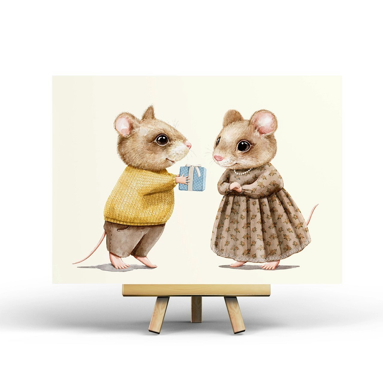 Vykort Penpaling Paula - Mouse Gift