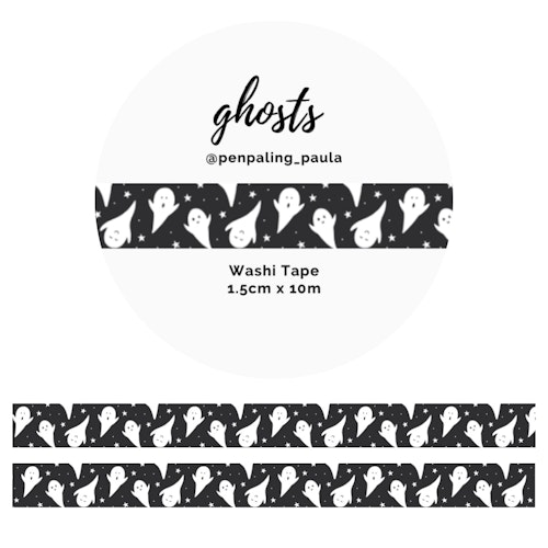 Washi Tape Penpaling Paula - Ghosts 15 mm