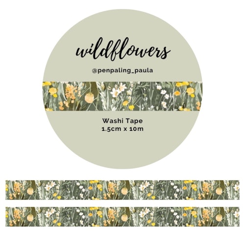 Washi Tape Penpaling Paula - Wildflowers 15 mm