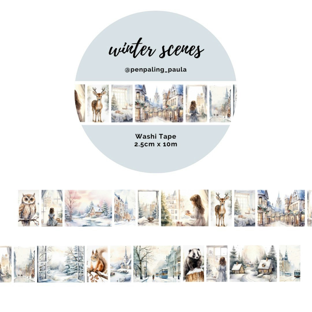 Washi Tape Penpaling Paula - Winter Scenes 25 mm