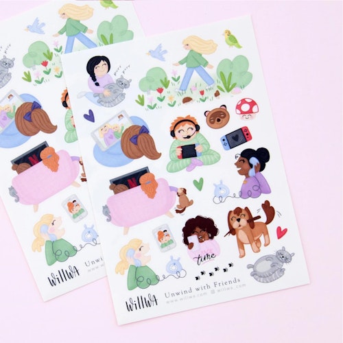 Stickers Willwa - Unwind with Friends