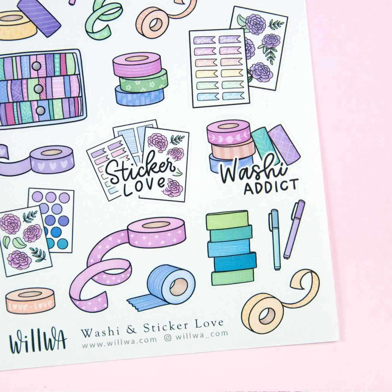 Stickers Willwa - Washi & Sticker Love
