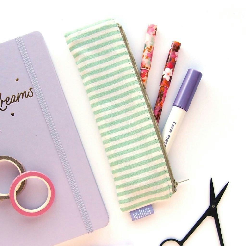 Willwa Pennfodral Mini - Mint Green Stripes