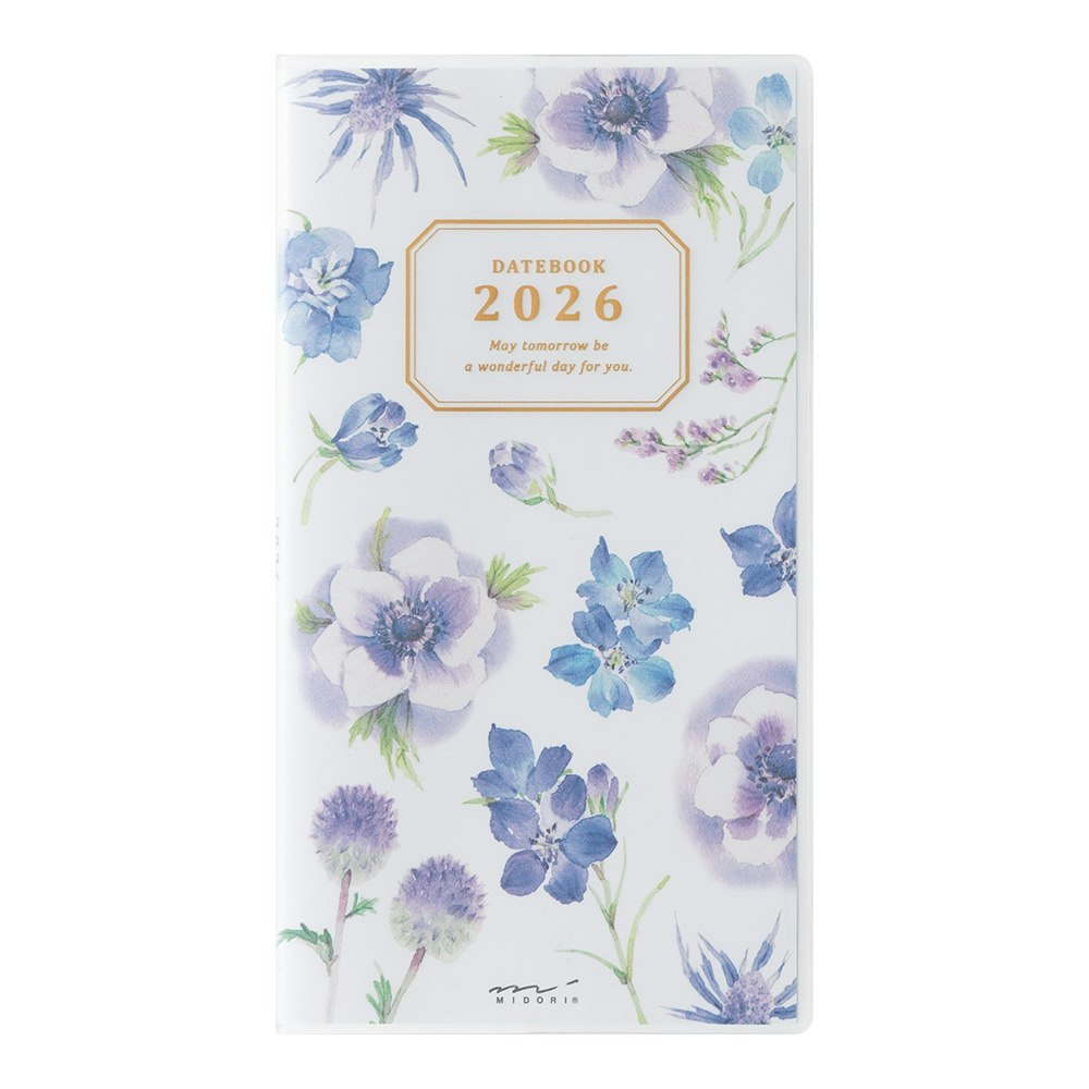 Midori 2026 Pocket Diary Slim Country Time Flower