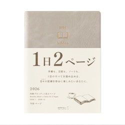 Midori 2026 Diary Hibino A6 Grey