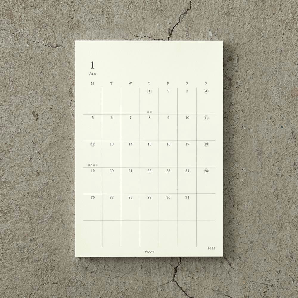 Midori 2026 MD Diary Sticker M