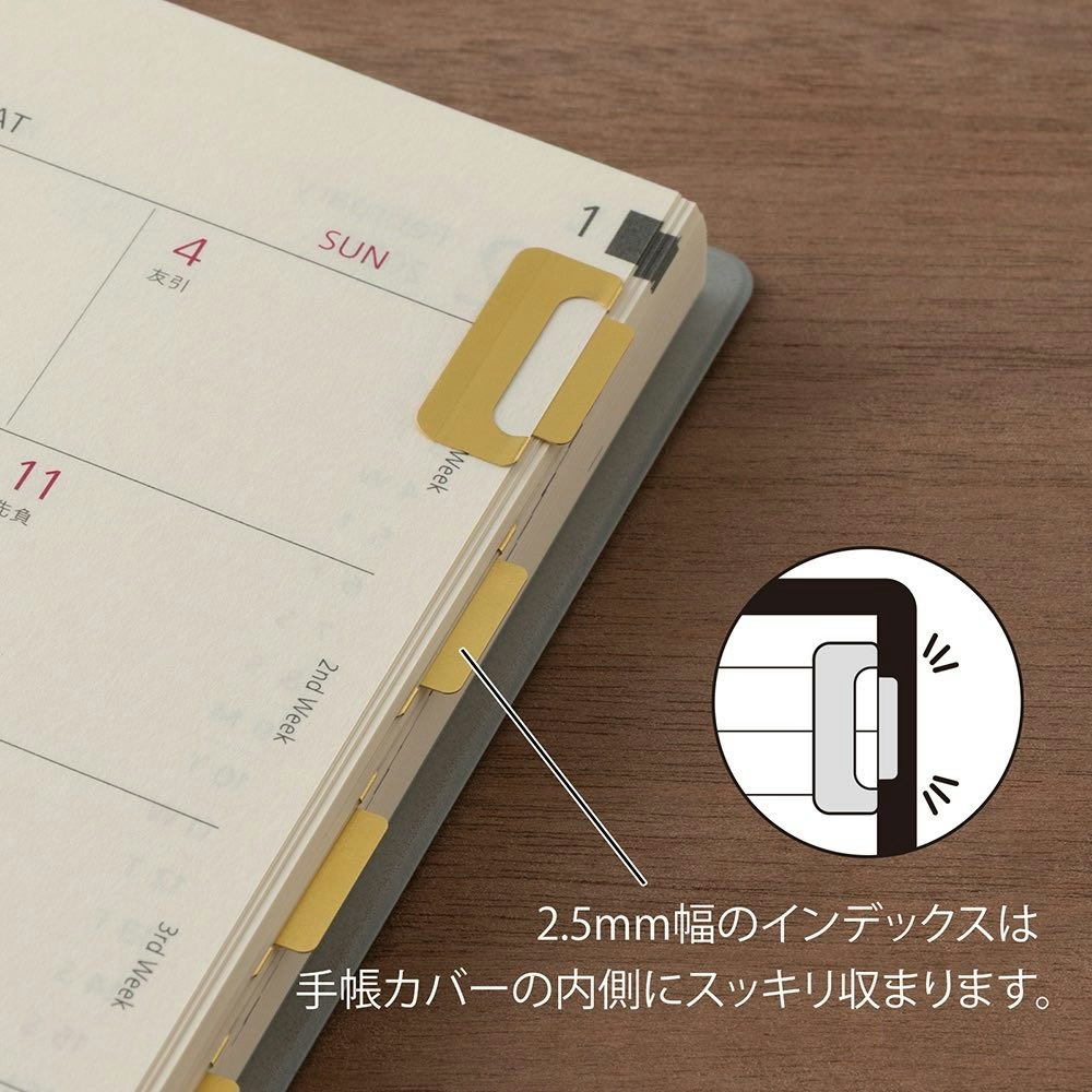 Midori Index Clips Brass