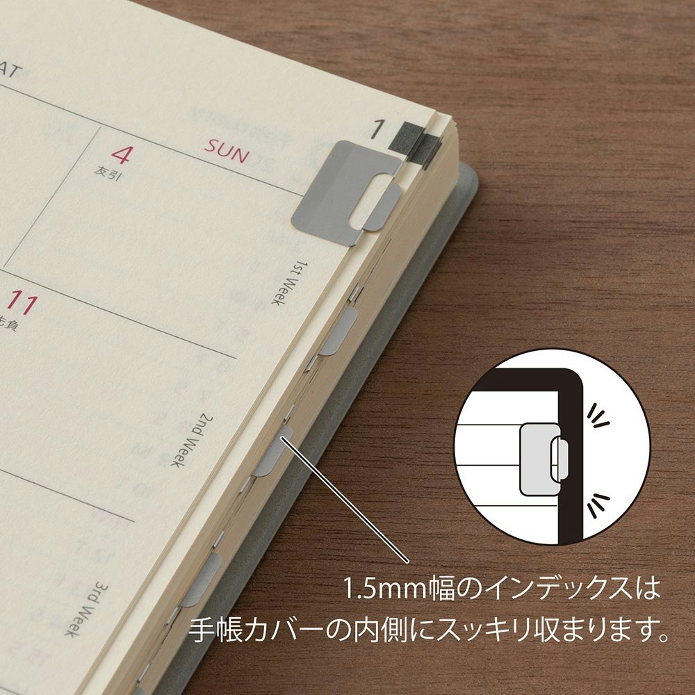 Midori Index Clip S Chiratto Silver