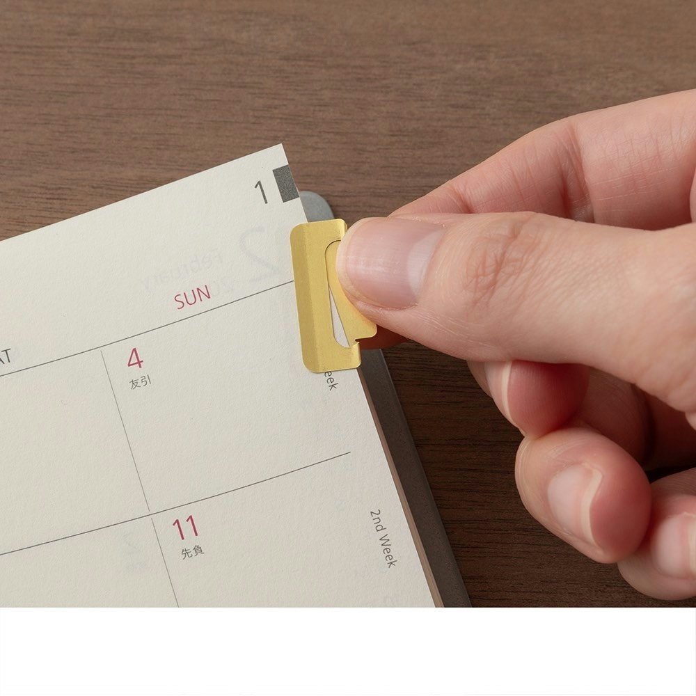 Midori Index Clips Brass