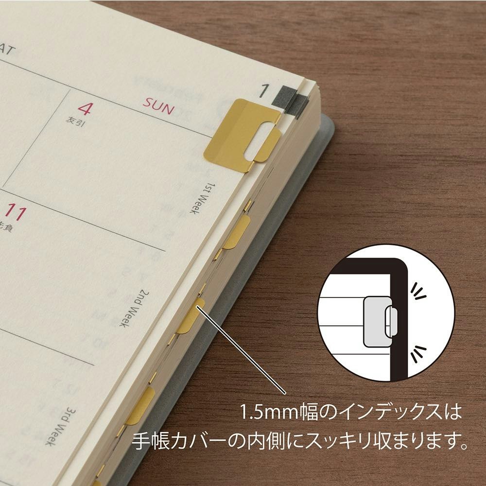 Midori Index Clip S Chiratto Brass