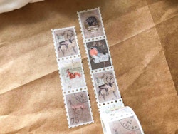 Washi Tape Sames Journal - Winter Animals Stamp 25 mm