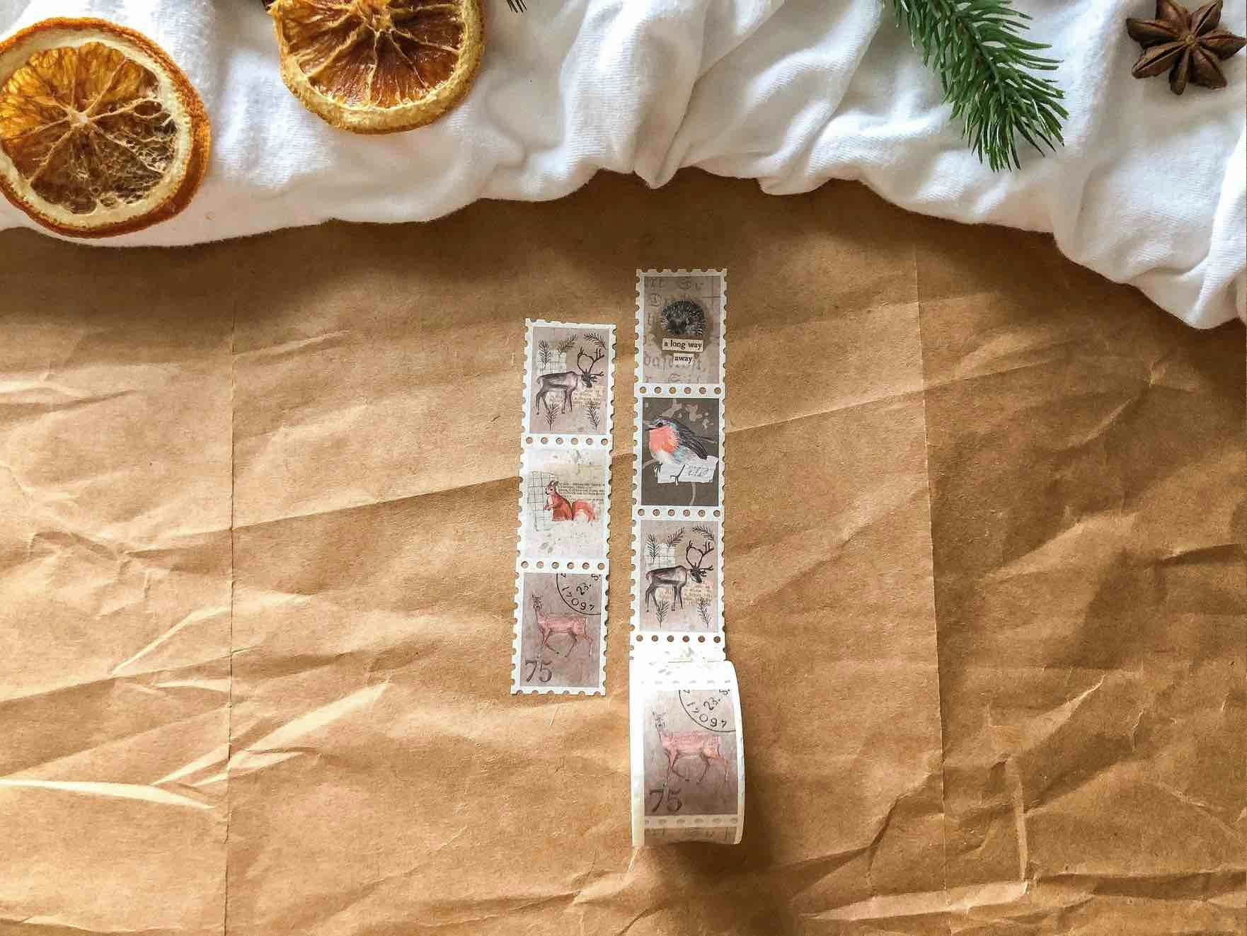 Washitejp Sames Journal - Winter Animals Stamp 25 mm