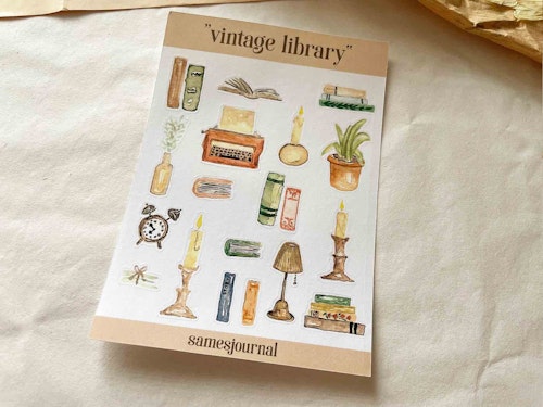 Stickers Sames Journal - Vintage Library