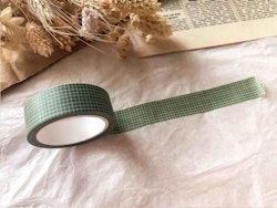 Washi Tape Sames Journal - Green Grid 15mm