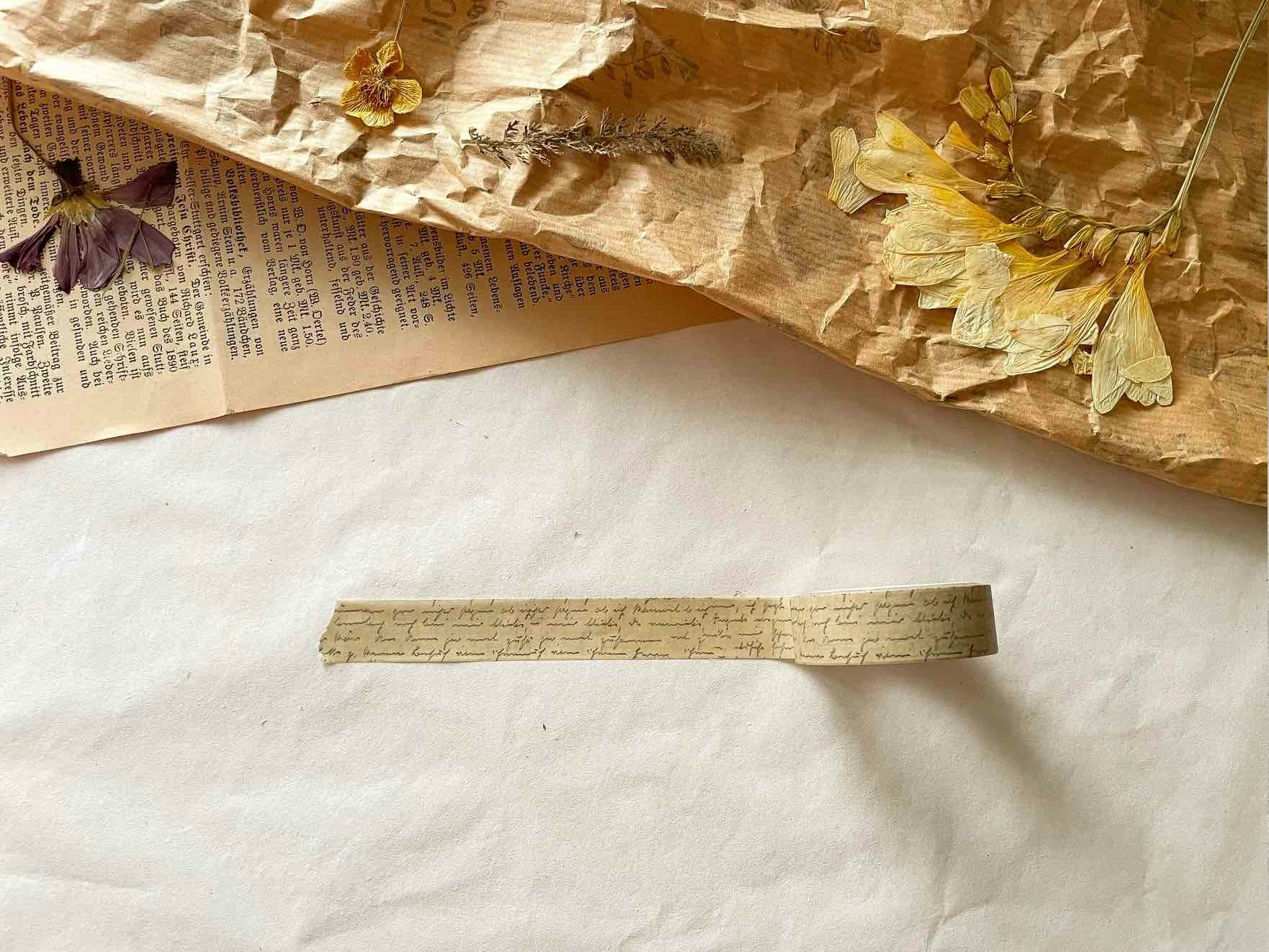 Washitejp Sames Journal - Vintage Letters 15 mm