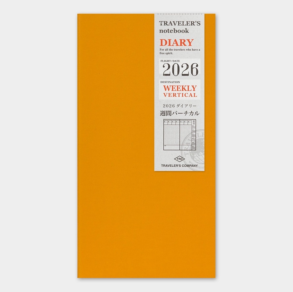 2026 Diary Refill (Weekly Vertical) - Regular Size // Traveler's Notebook