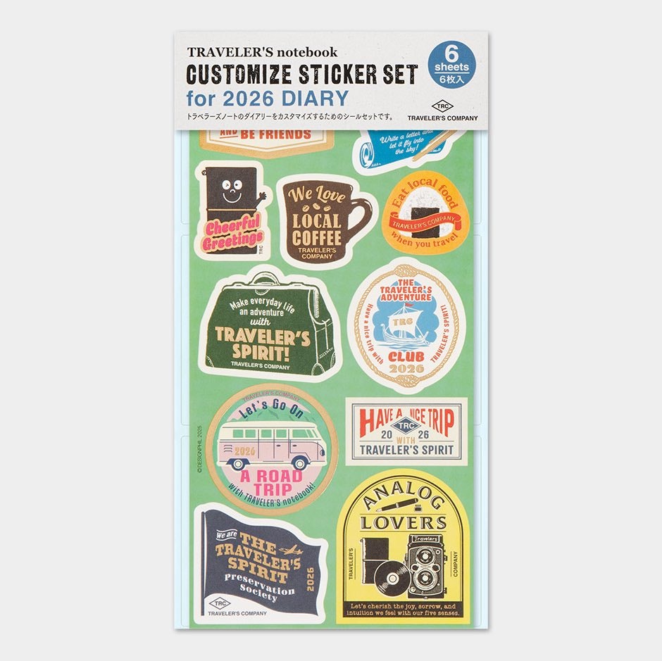 2026 Customized Stickers Set // Traveler's Notebook