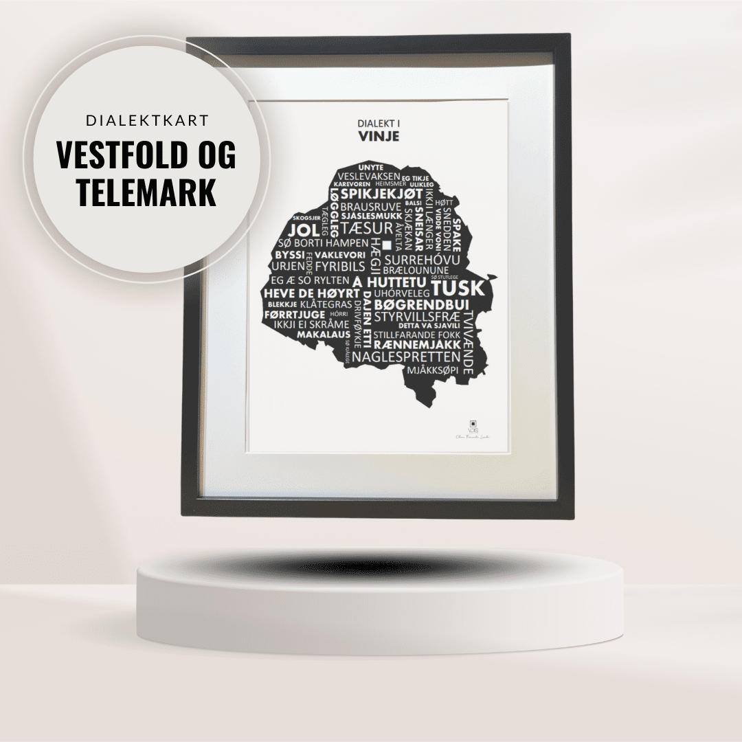 Dialektkart - Vestfold og Telemark - VOIS Design