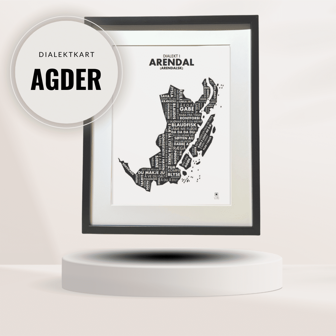 Dialektkart - Agder - VOIS Design