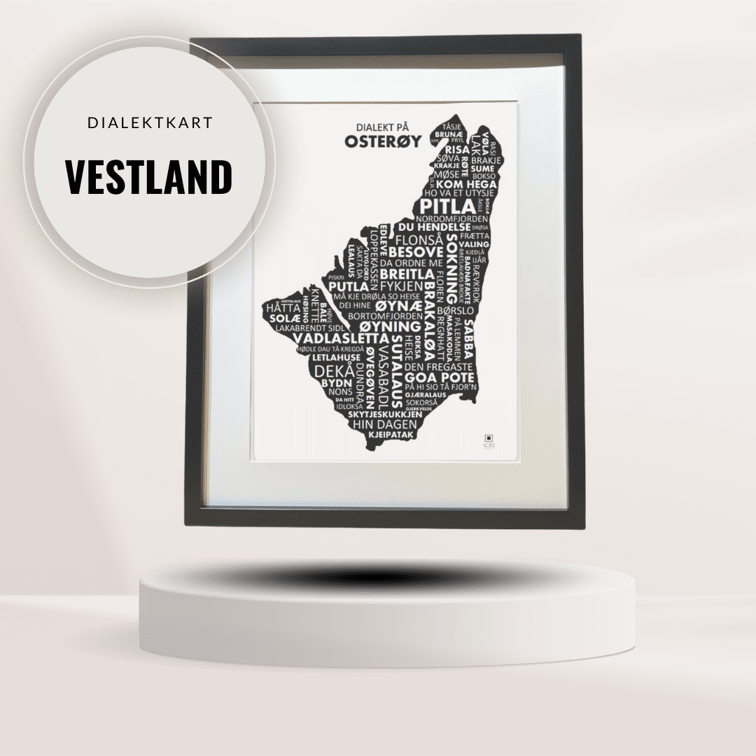 Dialektkart - Vestland - VOIS Design