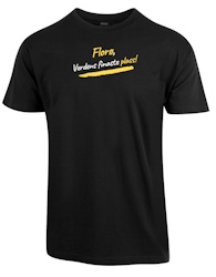T-skjorte med teksten "Florø - Verdens finaste plass!"