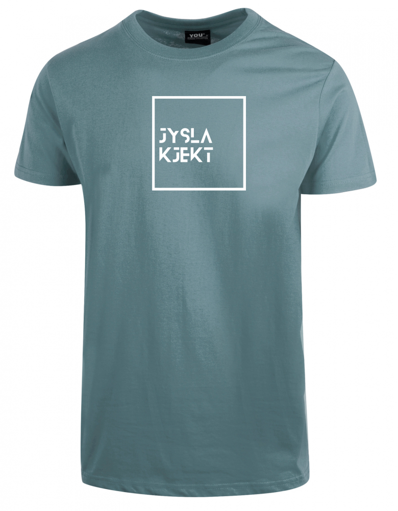 T-skjorte med teksten "JYSLA KJEKT"