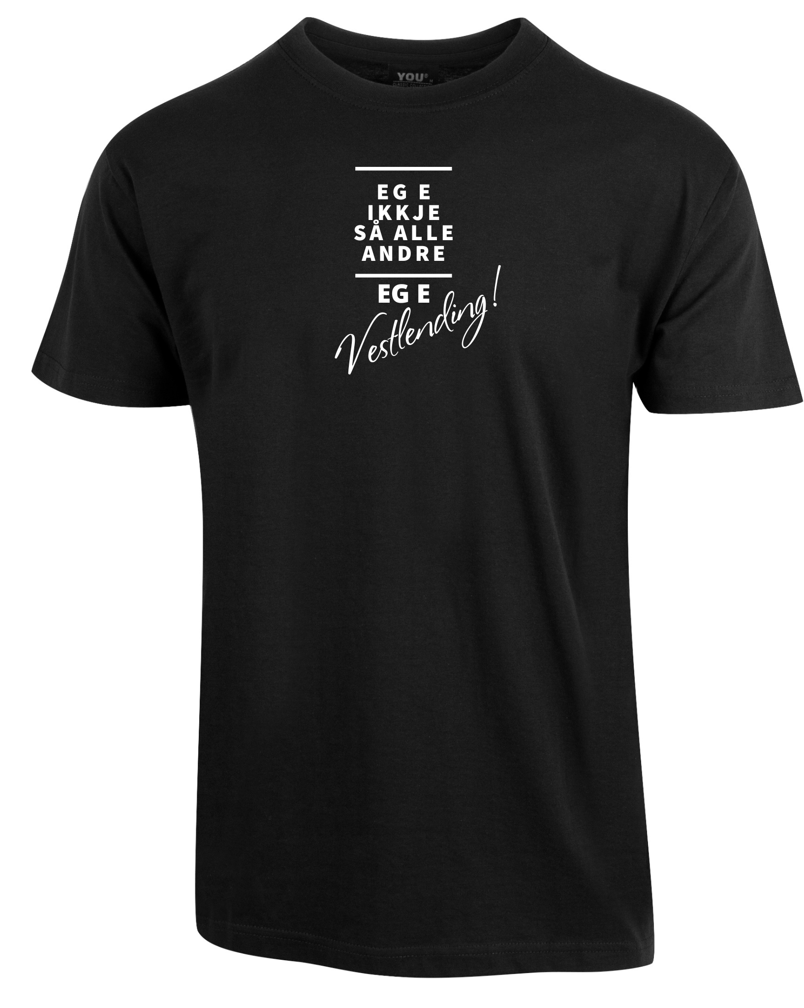 T-skjorte med artig tekst "Vestlending" - VOIS Design