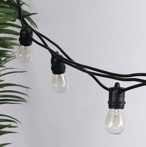 Guirlande lumineuse extérieure - Éclairage extérieur de 15 à 100 mètres avec ampoules LED E27 remplaçables