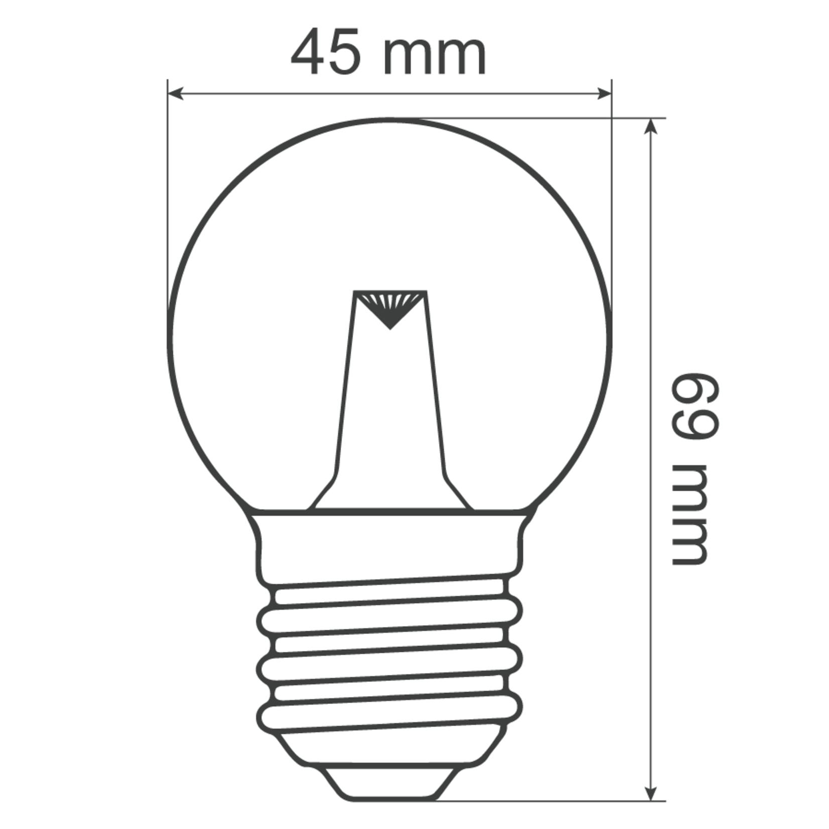 30-sztukowe opakowanie ściemnialnych LED-żarówek E27 o ciepłej bieli, 2 waty - Klasa energetyczna A+