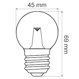 Confezione da 30 Lampadine LED E27 Dimmerabili Bianco Caldo da 2 watt - Classe Energetica A+