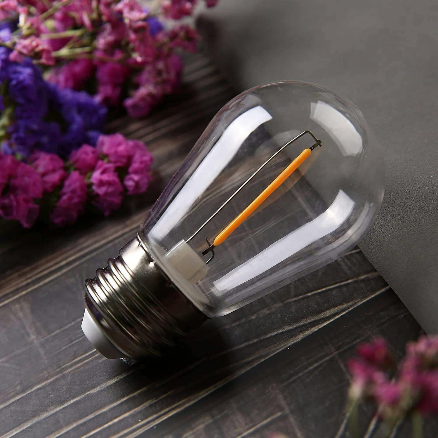 E27 dimmbare LED-Lampe 3V 0.8W 2200K für Solarbeleuchtung und andere Anwendungen.