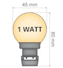 Valosarja ulkona kiinteillä lampuilla - Maitovalkoinen - 10m tai 25m - laajennettavissa
