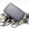 Guirnalda de luces solares para exteriores - 20 metros con 20 bombillas intercambiables de 6 vatios