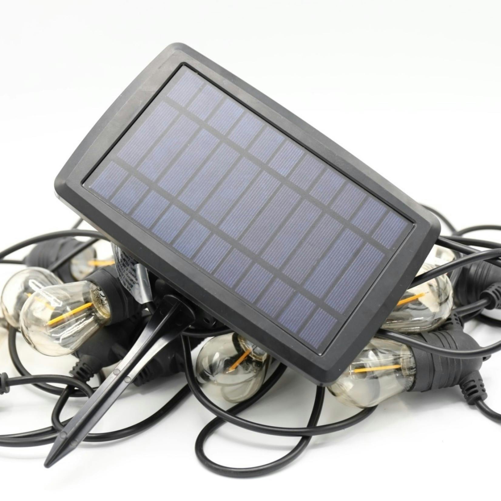 Lysslynge Solcelle utendørs - 20 meter med 20 stk utskiftbare glødepærer 6 watt