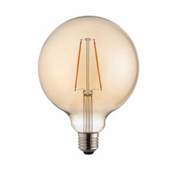 Lampadina LED G80 Ambra Vetro 2W 2200K E27