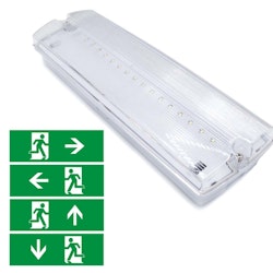 Iluminación de emergencia de 6 vatios con montaje en superficie