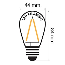 Extra warm white E27 LED bulb - 3 watts - 2000K - dimmable