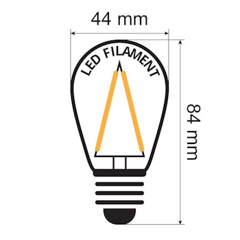 Extra varmvit E27 LED-lampa - 3 watt - 2000K - dimbar