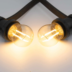 E27 2W Lampadina LED Luce Calda a Doppio Filamento, Dimmerabile - 2000K