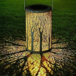 Atmospheric Black Solar-Powered Table Lamp – Adara
