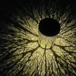 Atmospheric Black Solar-Powered Table Lamp – Adara